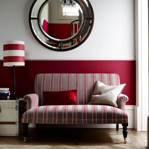 Midhurst 2 Seater Sofa in Ian Mankin Regency Peony Velvet